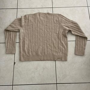 Men's Tan Ribbed Sweater